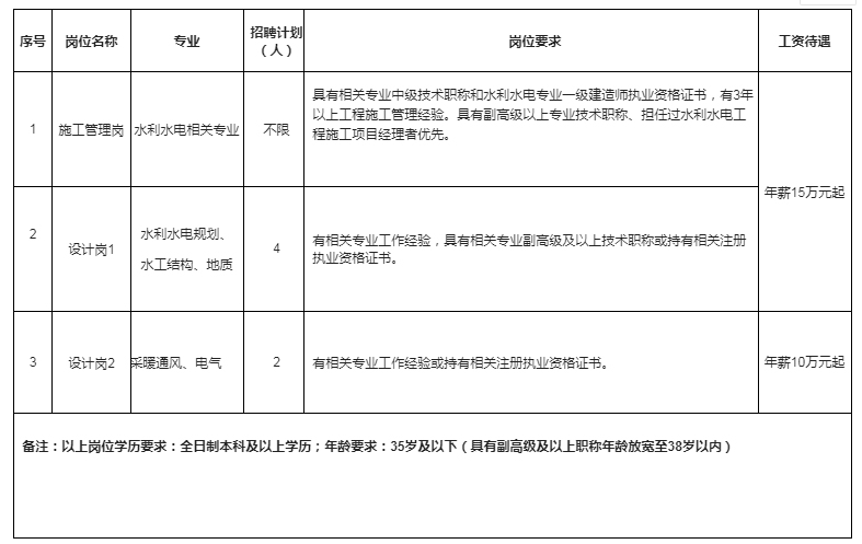 2020年长江河湖建设有限公司公开招聘公告